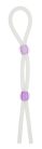 7 inch Silicon Cock Ring With 2 Beads Lavender