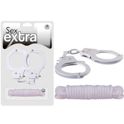 SEX EXTRA - METAL CUFFS & LOVE ROPE WHITE_B15O25_4