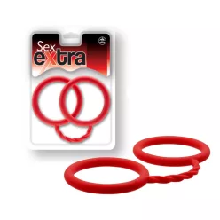 SEX EXTRA - SILICONE CUFFS RED