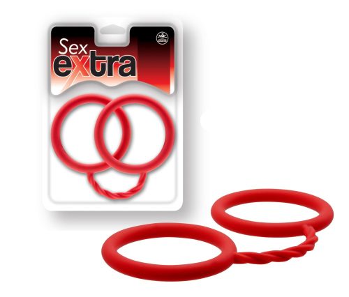 SEX EXTRA - SILICONE CUFFS RED_B0O25_4