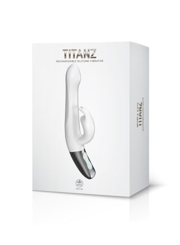 TITANZ 8.5" SILICONE RECHARGEABLE VIBRATOR IN IVORY WHITE_B15O25_4