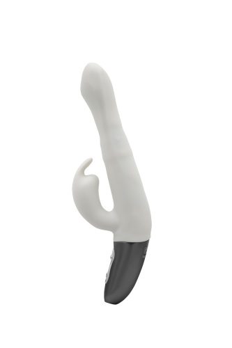 TITANZ 8.5" SILICONE RECHARGEABLE VIBRATOR IN IVORY WHITE_B15O25_4