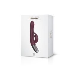   TITANZ 8.5" SILICONE RECHARGEABLE VIBRATOR IN RUBINE RED_B15O25_4