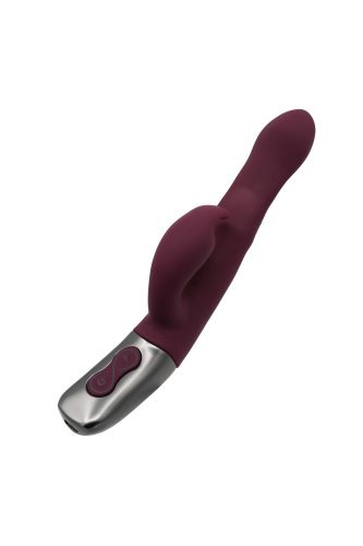 TITANZ 8.5" SILICONE RECHARGEABLE VIBRATOR IN RUBINE RED_B15O25_4