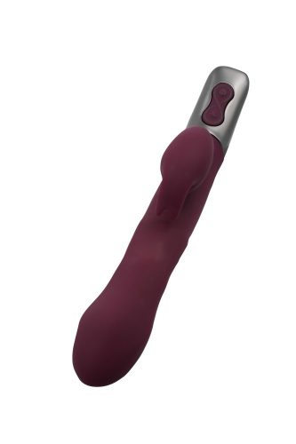 TITANZ 8.5" SILICONE RECHARGEABLE VIBRATOR IN RUBINE RED_B15O25_4