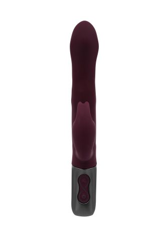TITANZ 8.5" SILICONE RECHARGEABLE VIBRATOR IN RUBINE RED_B15O25_4