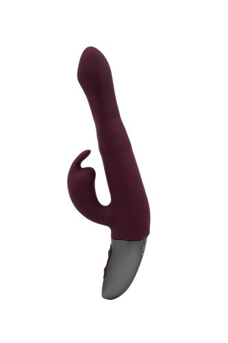 TITANZ 8.5" SILICONE RECHARGEABLE VIBRATOR IN RUBINE RED_B15O25_4