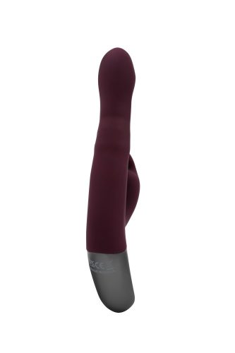TITANZ 8.5" SILICONE RECHARGEABLE VIBRATOR IN RUBINE RED_B15O25_4