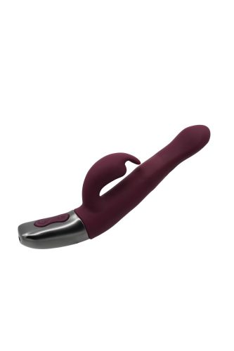 TITANZ 8.5" SILICONE RECHARGEABLE VIBRATOR IN RUBINE RED_B15O25_4