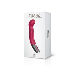   TITANZ 8" SILICONE RECHARGEABLE VIBRATOR IN PINK_B15O25_4