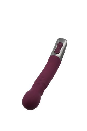 TITANZ 8" SILICONE RECHARGEABLE VIBRATOR IN RUBINE RED_B15O25_4
