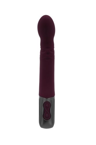 TITANZ 8" SILICONE RECHARGEABLE VIBRATOR IN RUBINE RED_B15O25_4