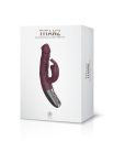 TITANZ 7" SILICONE RECHARGEABLE VIBRATOR IN RUBINE RED_B15O25_4
