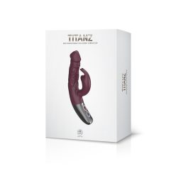   TITANZ 7" SILICONE RECHARGEABLE VIBRATOR IN RUBINE RED_B15O25_4