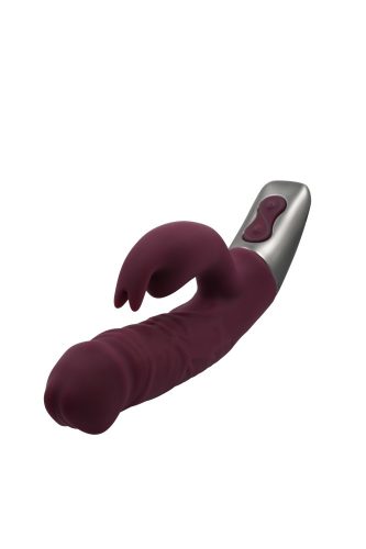 TITANZ 7" SILICONE RECHARGEABLE VIBRATOR IN RUBINE RED_B15O25_4