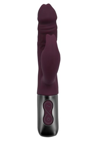 TITANZ 7" SILICONE RECHARGEABLE VIBRATOR IN RUBINE RED_B15O25_4