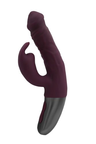 TITANZ 7" SILICONE RECHARGEABLE VIBRATOR IN RUBINE RED_B15O25_4