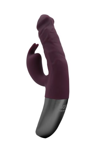 TITANZ 7" SILICONE RECHARGEABLE VIBRATOR IN RUBINE RED_B15O25_4