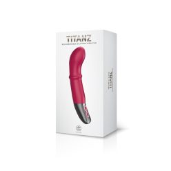   TITANZ 7" SILICONE RECHARGEABLE VIBRATOR IN PINK_B0O25_4