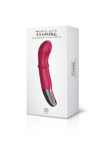 TITANZ 7" SILICONE RECHARGEABLE VIBRATOR IN PINK_B0O25_4