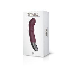   TITANZ 7" SILICONE RECHARGEABLE VIBRATOR IN RUBINE RED_B15O25_4