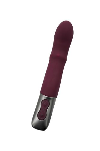 TITANZ 7" SILICONE RECHARGEABLE VIBRATOR IN RUBINE RED_B15O25_4
