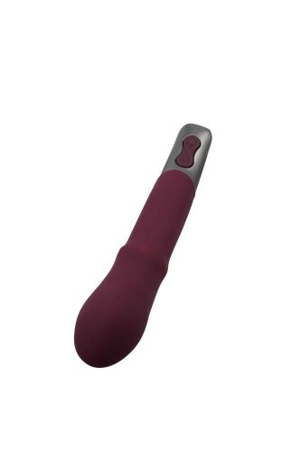 TITANZ 7" SILICONE RECHARGEABLE VIBRATOR IN RUBINE RED_B15O25_4