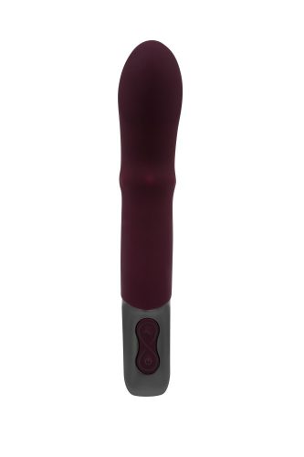 TITANZ 7" SILICONE RECHARGEABLE VIBRATOR IN RUBINE RED_B15O25_4