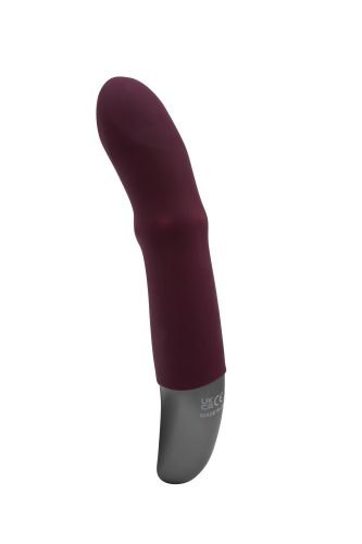 TITANZ 7" SILICONE RECHARGEABLE VIBRATOR IN RUBINE RED_B15O25_4