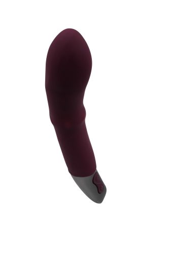 TITANZ 7" SILICONE RECHARGEABLE VIBRATOR IN RUBINE RED_B15O25_4