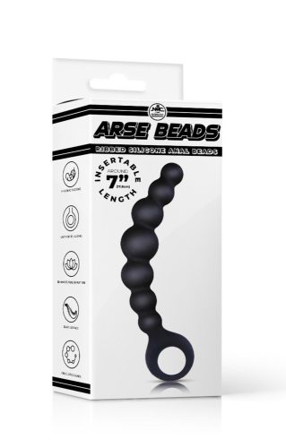 Arse Beads 7" Ribbed Silicone Anal Beads I