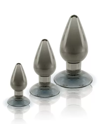 Black Axinite 3 IN 1 Anal Plug Kit Set III