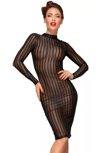 Classic dress made of elastic tulle - XL