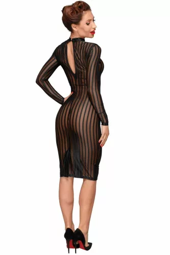 Classic dress made of elastic tulle - XL