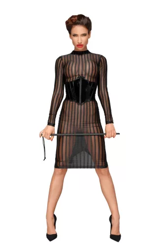 Classic dress made of elastic tulle - XL