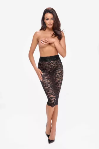 Ambivalence lace up midi skirt  - M