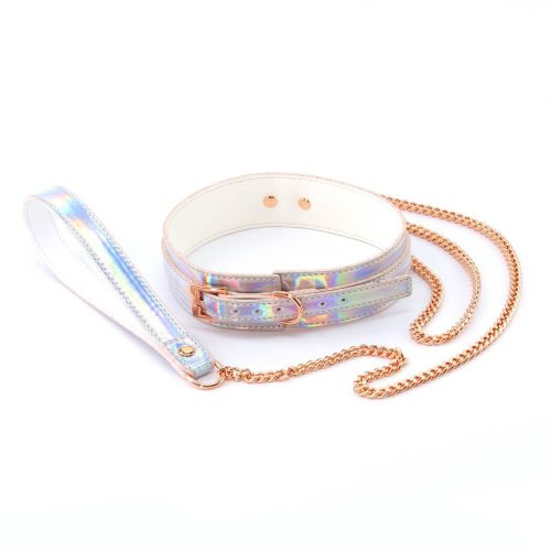 Cosmo Bondage -  Collar & Leash - Rainbow_B15O25_2