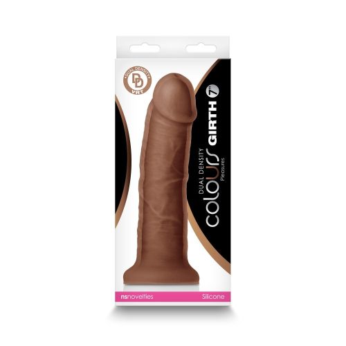 Colours - Dual Density - 7" Girth Dildo - Brown_B15O25_2