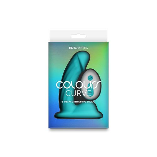 Colours - Curve - Vibrating - 5" Dildo - Teal