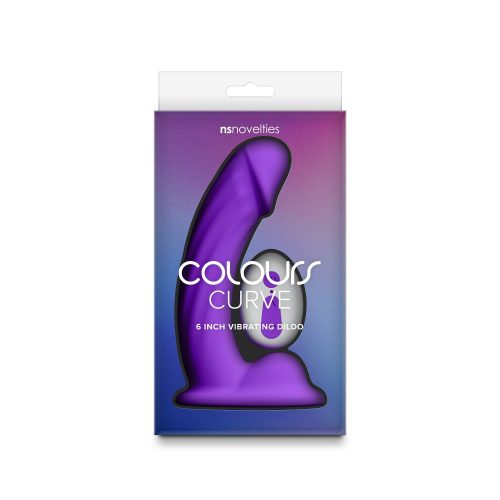 Colours - Curve - Vibrating - 6" Dildo - Purple