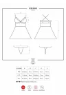 838-BAB-3 babydoll & thong red  S/M