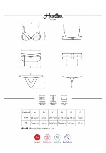 Heartina 3 pcs set  S/M