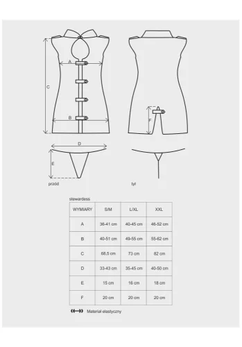 Stewardess 3 pcs costume grey  S/M