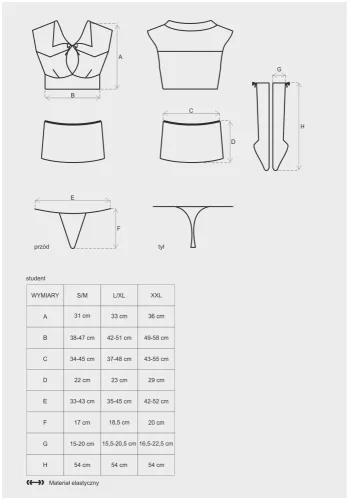 Student 4 pcs costume  S/M
