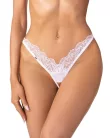 Arrowel White crotchless thong L/XL