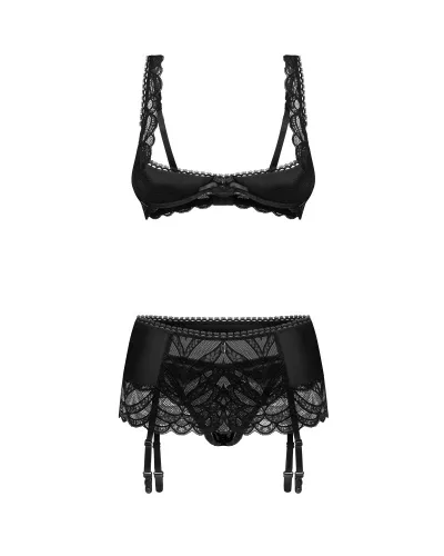 Lecille 3-pcs crotchless set - S/M
