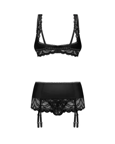 Lecille 3-pcs crotchless set - L/XL