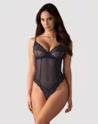 Nightly Blue crotchless teddy M/L