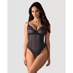 Nightly Blue crotchless teddy M/L