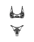 Luise Sublim Black 2-pcs crotchless set L/XL